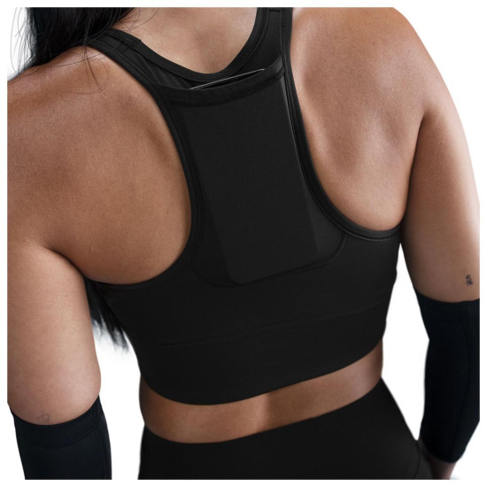 Nike Γυναικείο μπουστάκι Swoosh Pocket Longline Sports Bra